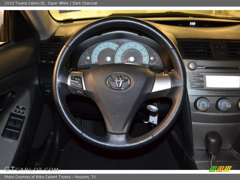Super White / Dark Charcoal 2010 Toyota Camry SE
