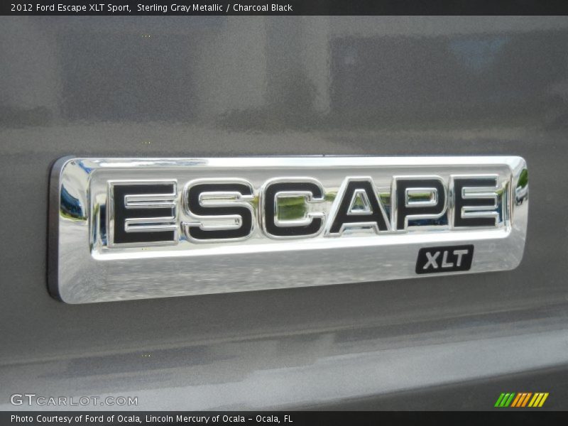 Sterling Gray Metallic / Charcoal Black 2012 Ford Escape XLT Sport