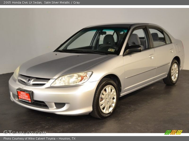 Satin Silver Metallic / Gray 2005 Honda Civic LX Sedan