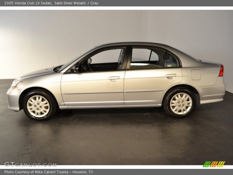 Satin Silver Metallic / Gray 2005 Honda Civic LX Sedan