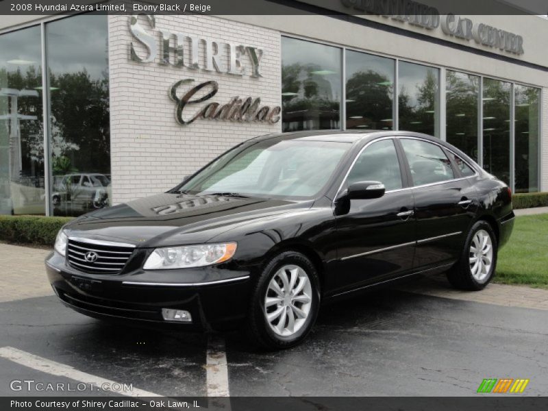 Ebony Black / Beige 2008 Hyundai Azera Limited