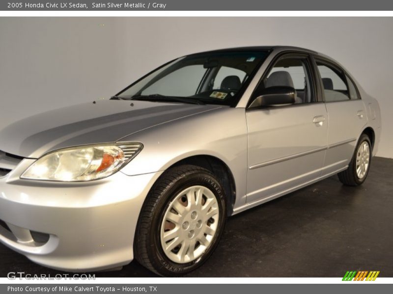 Satin Silver Metallic / Gray 2005 Honda Civic LX Sedan