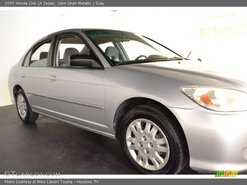 Satin Silver Metallic / Gray 2005 Honda Civic LX Sedan