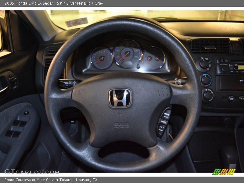 Satin Silver Metallic / Gray 2005 Honda Civic LX Sedan