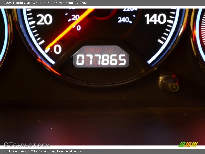 Satin Silver Metallic / Gray 2005 Honda Civic LX Sedan