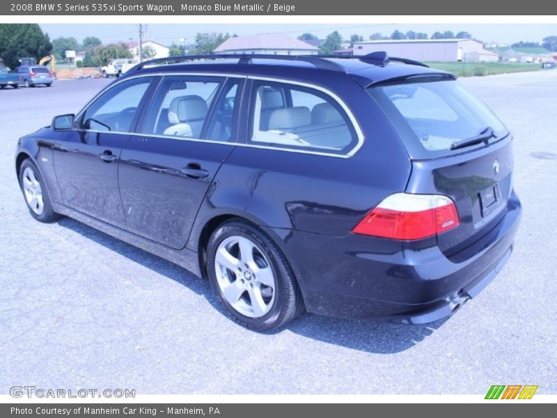 Monaco Blue Metallic / Beige 2008 BMW 5 Series 535xi Sports Wagon