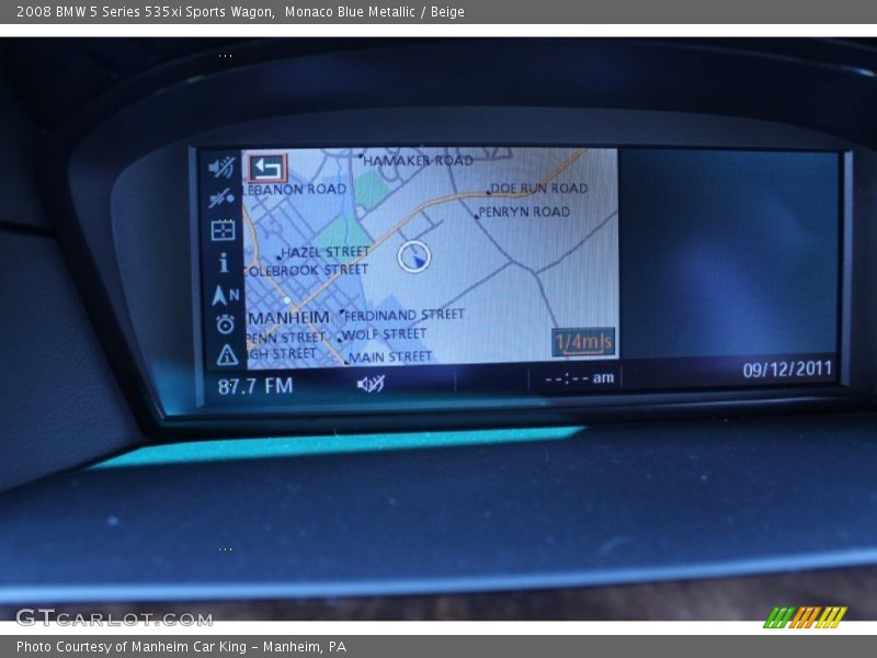 Monaco Blue Metallic / Beige 2008 BMW 5 Series 535xi Sports Wagon