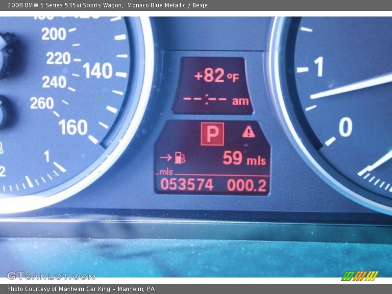 Monaco Blue Metallic / Beige 2008 BMW 5 Series 535xi Sports Wagon