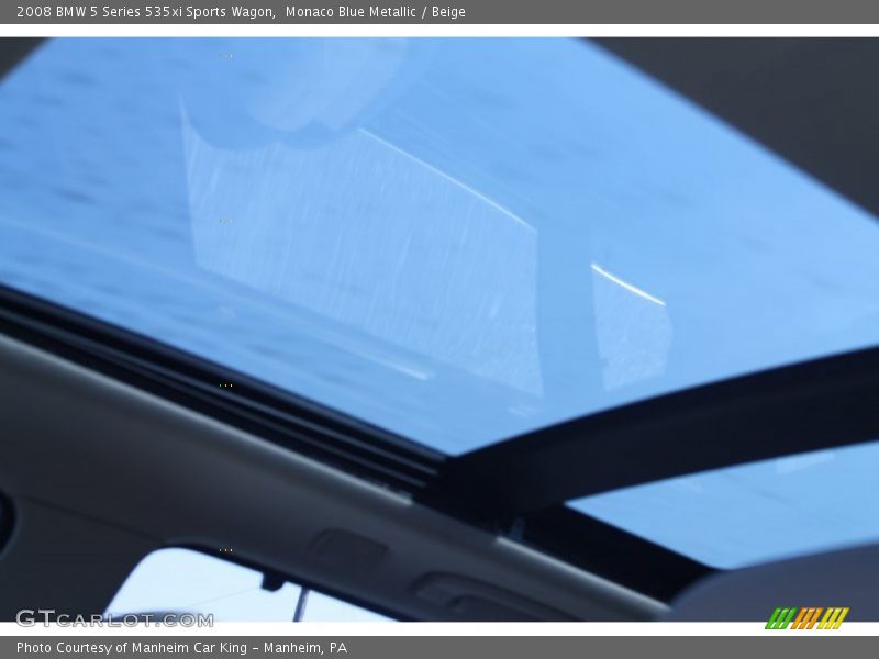 Monaco Blue Metallic / Beige 2008 BMW 5 Series 535xi Sports Wagon