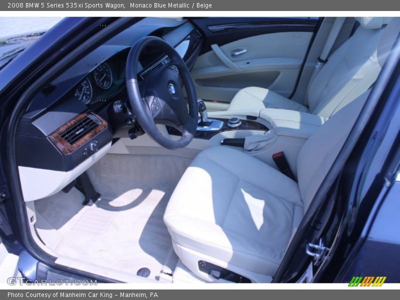 Monaco Blue Metallic / Beige 2008 BMW 5 Series 535xi Sports Wagon