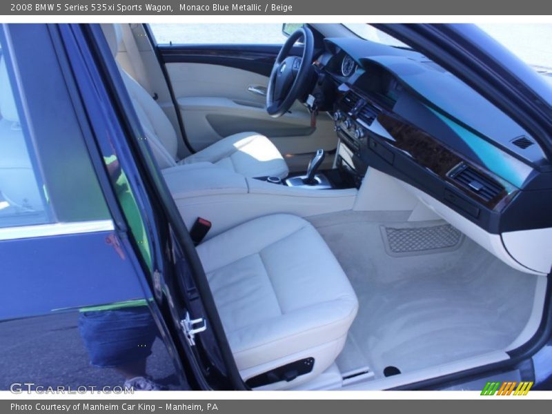 Monaco Blue Metallic / Beige 2008 BMW 5 Series 535xi Sports Wagon