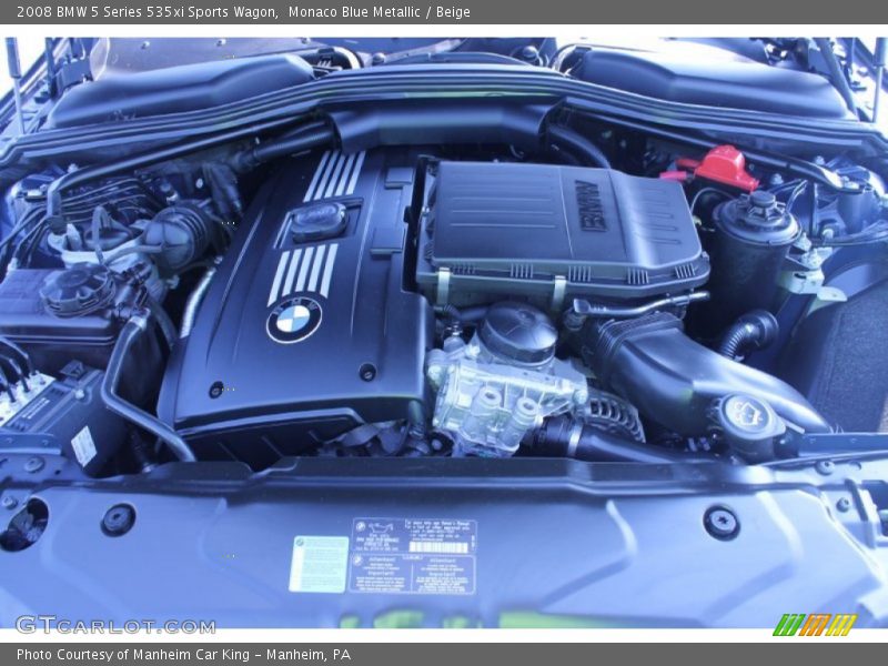 Monaco Blue Metallic / Beige 2008 BMW 5 Series 535xi Sports Wagon