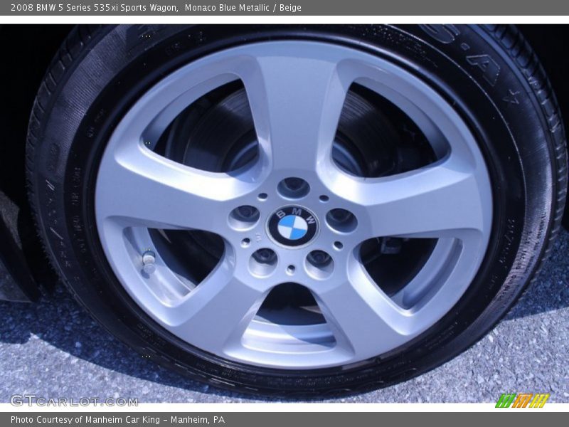 Monaco Blue Metallic / Beige 2008 BMW 5 Series 535xi Sports Wagon