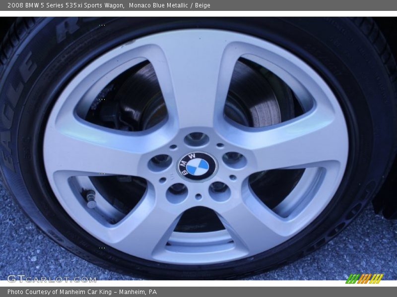 Monaco Blue Metallic / Beige 2008 BMW 5 Series 535xi Sports Wagon