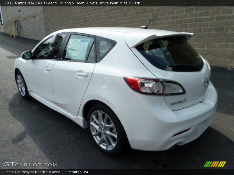 Crystal White Pearl Mica / Black 2012 Mazda MAZDA3 s Grand Touring 5 Door