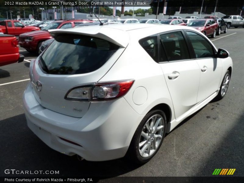Crystal White Pearl Mica / Black 2012 Mazda MAZDA3 s Grand Touring 5 Door