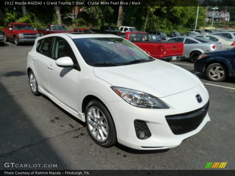 Crystal White Pearl Mica / Black 2012 Mazda MAZDA3 s Grand Touring 5 Door