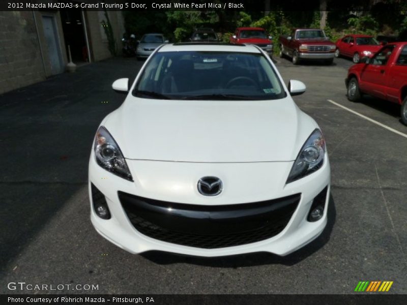 Crystal White Pearl Mica / Black 2012 Mazda MAZDA3 s Grand Touring 5 Door