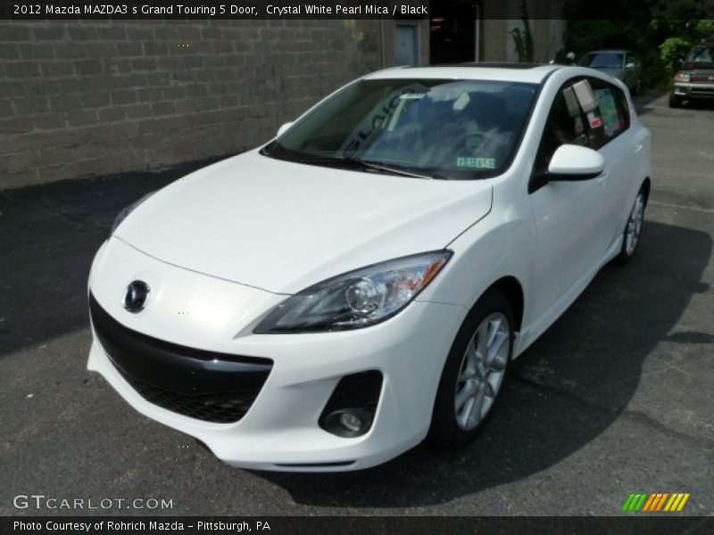 Crystal White Pearl Mica / Black 2012 Mazda MAZDA3 s Grand Touring 5 Door