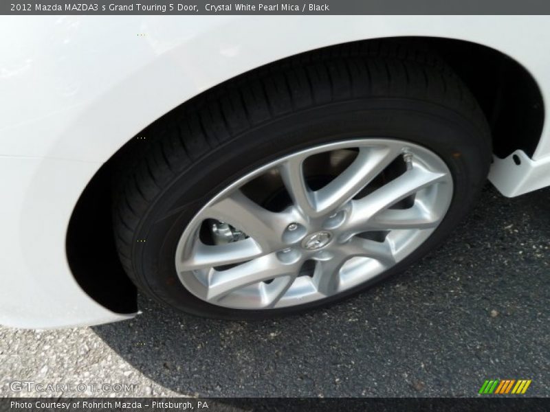 Crystal White Pearl Mica / Black 2012 Mazda MAZDA3 s Grand Touring 5 Door