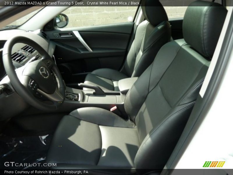 Crystal White Pearl Mica / Black 2012 Mazda MAZDA3 s Grand Touring 5 Door