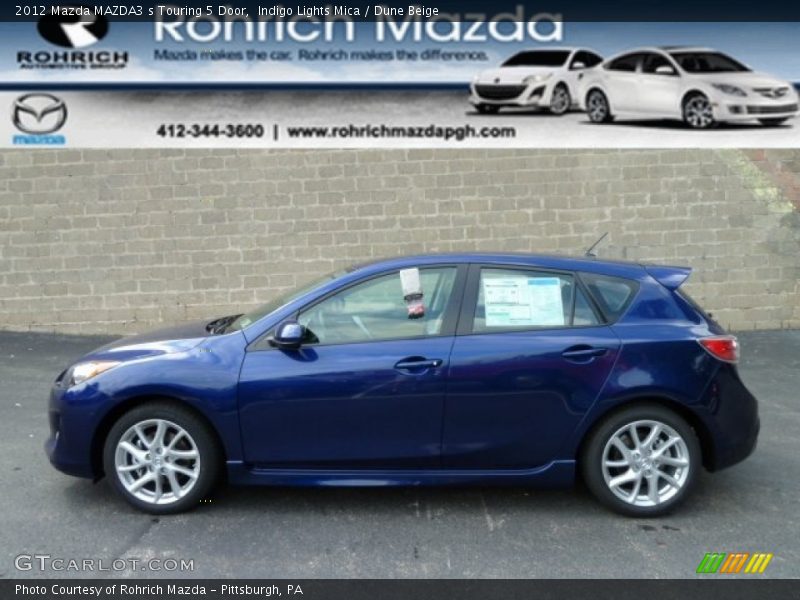 Indigo Lights Mica / Dune Beige 2012 Mazda MAZDA3 s Touring 5 Door