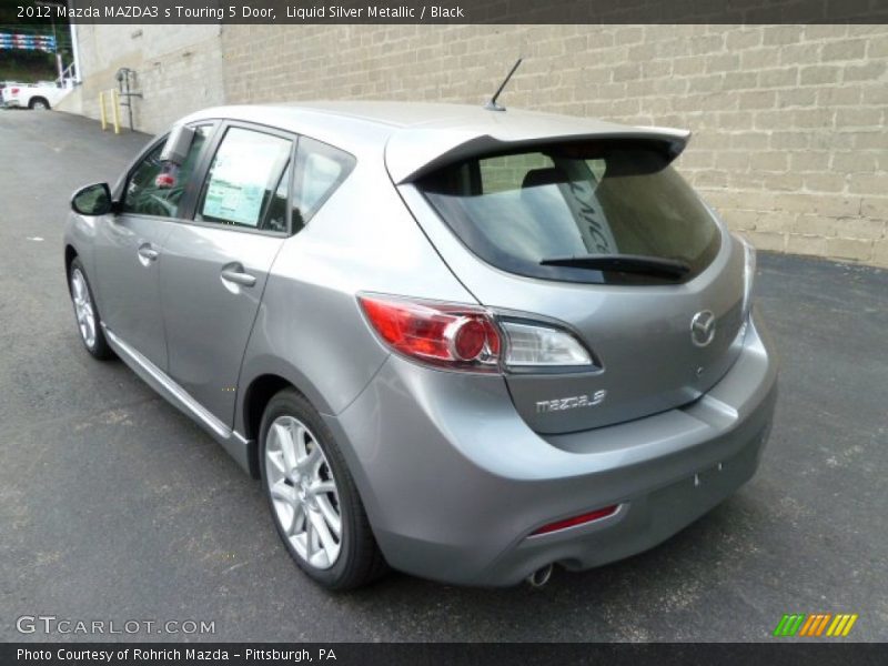 Liquid Silver Metallic / Black 2012 Mazda MAZDA3 s Touring 5 Door
