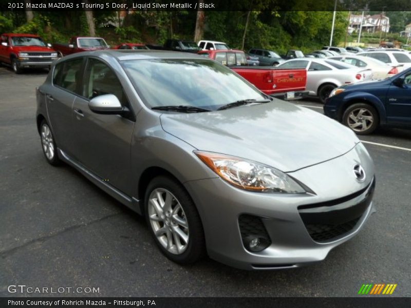 Liquid Silver Metallic / Black 2012 Mazda MAZDA3 s Touring 5 Door