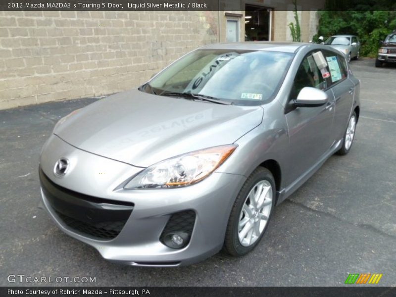 Liquid Silver Metallic / Black 2012 Mazda MAZDA3 s Touring 5 Door