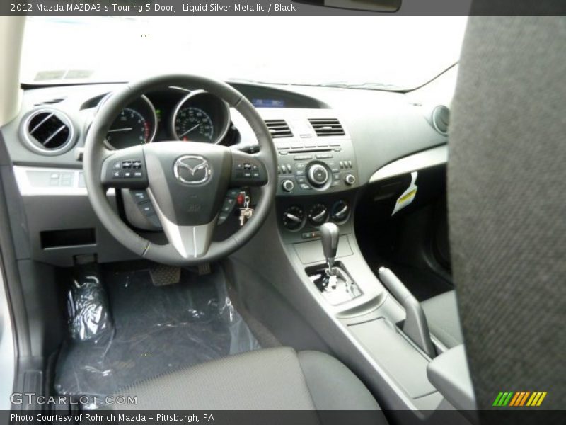 Liquid Silver Metallic / Black 2012 Mazda MAZDA3 s Touring 5 Door