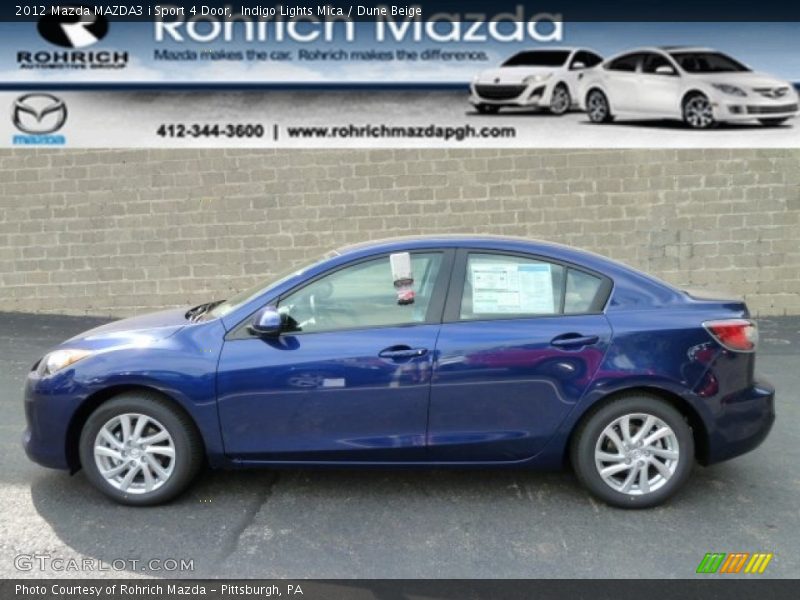 Indigo Lights Mica / Dune Beige 2012 Mazda MAZDA3 i Sport 4 Door