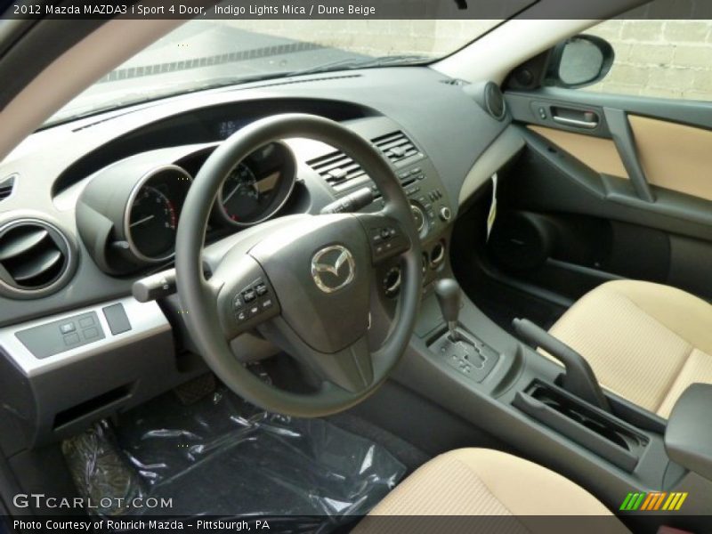  2012 MAZDA3 i Sport 4 Door Dune Beige Interior
