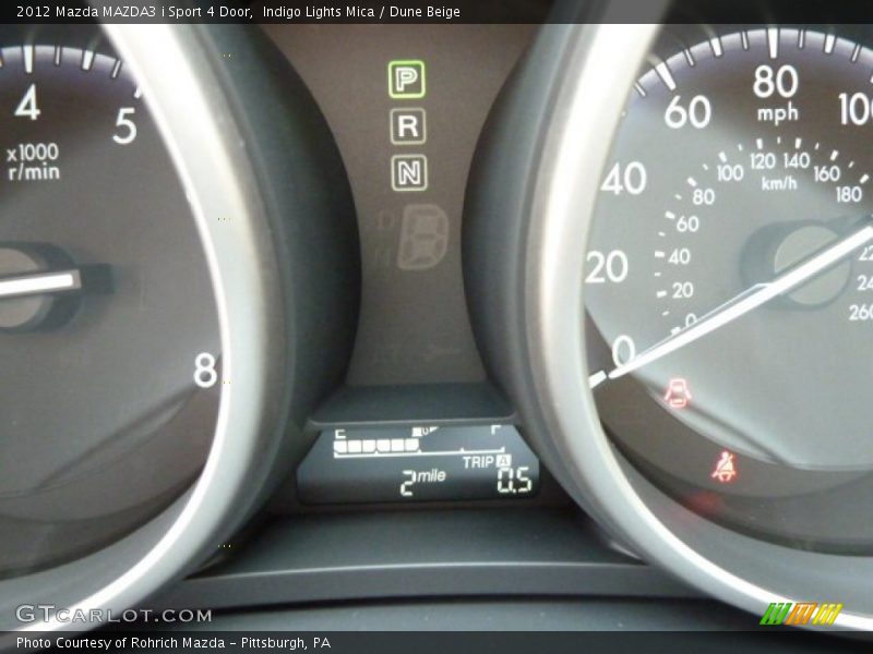 Indigo Lights Mica / Dune Beige 2012 Mazda MAZDA3 i Sport 4 Door