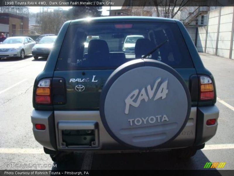 Dark Green Pearl Metallic / Dark Gray 1998 Toyota RAV4 4WD