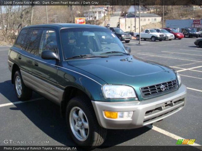 Dark Green Pearl Metallic / Dark Gray 1998 Toyota RAV4 4WD