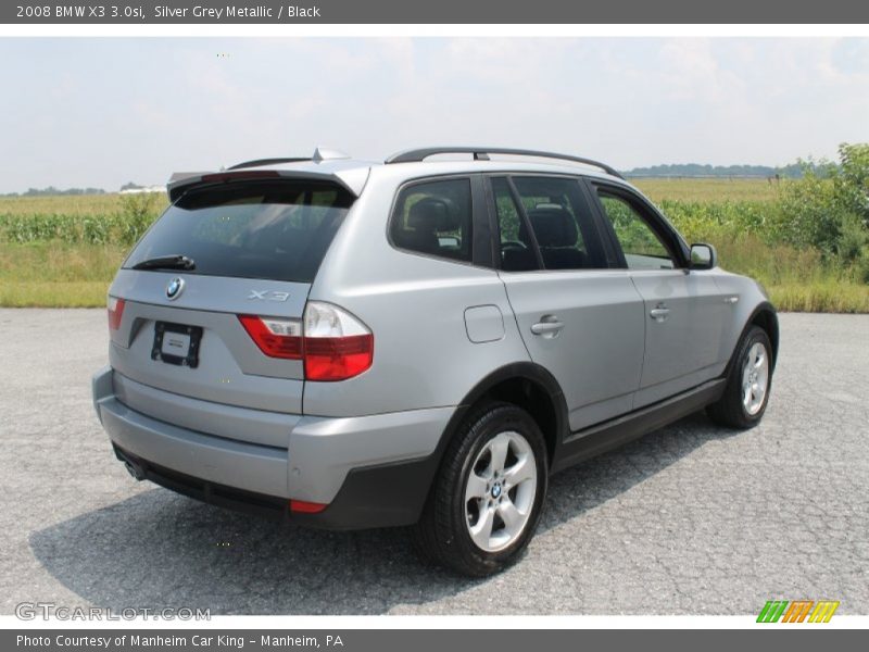 Silver Grey Metallic / Black 2008 BMW X3 3.0si