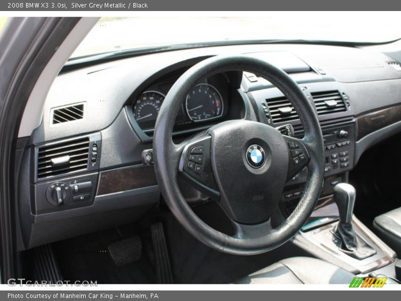 Silver Grey Metallic / Black 2008 BMW X3 3.0si