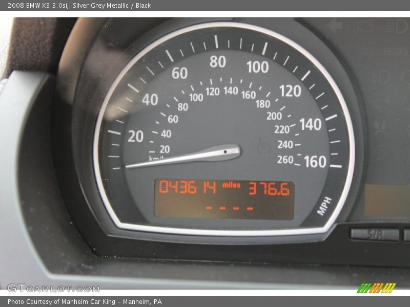 Silver Grey Metallic / Black 2008 BMW X3 3.0si