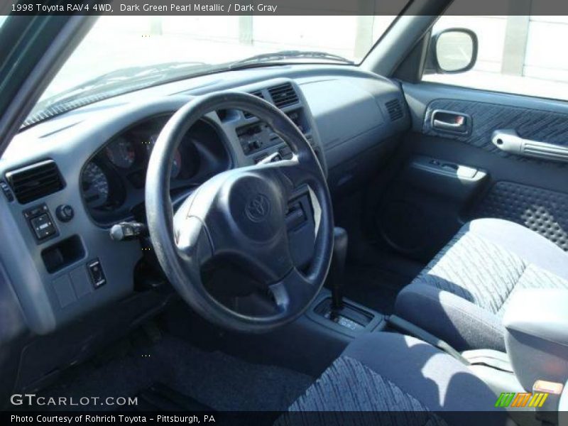 Dark Green Pearl Metallic / Dark Gray 1998 Toyota RAV4 4WD