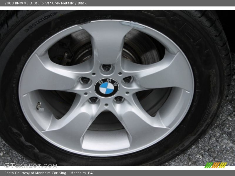 Silver Grey Metallic / Black 2008 BMW X3 3.0si
