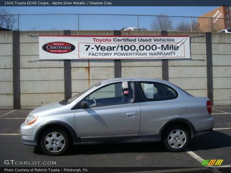 Alpine Silver Metallic / Shadow Gray 2000 Toyota ECHO Coupe