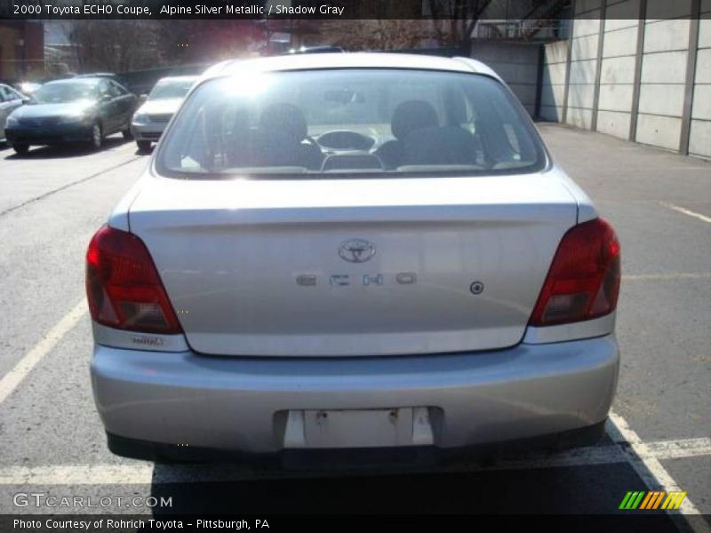 Alpine Silver Metallic / Shadow Gray 2000 Toyota ECHO Coupe