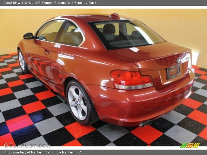 Sedona Red Metallic / Black 2008 BMW 1 Series 128i Coupe