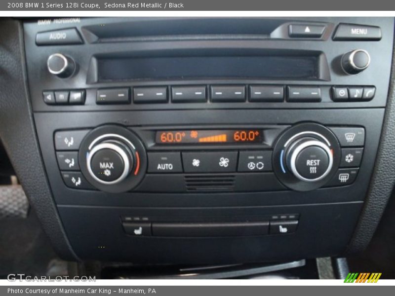 Sedona Red Metallic / Black 2008 BMW 1 Series 128i Coupe