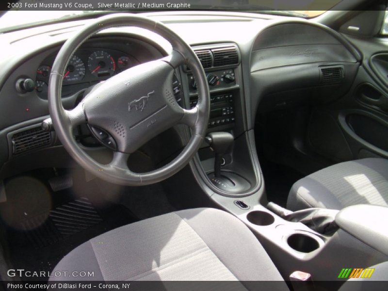 Silver Metallic / Medium Graphite 2003 Ford Mustang V6 Coupe