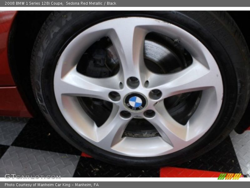 Sedona Red Metallic / Black 2008 BMW 1 Series 128i Coupe