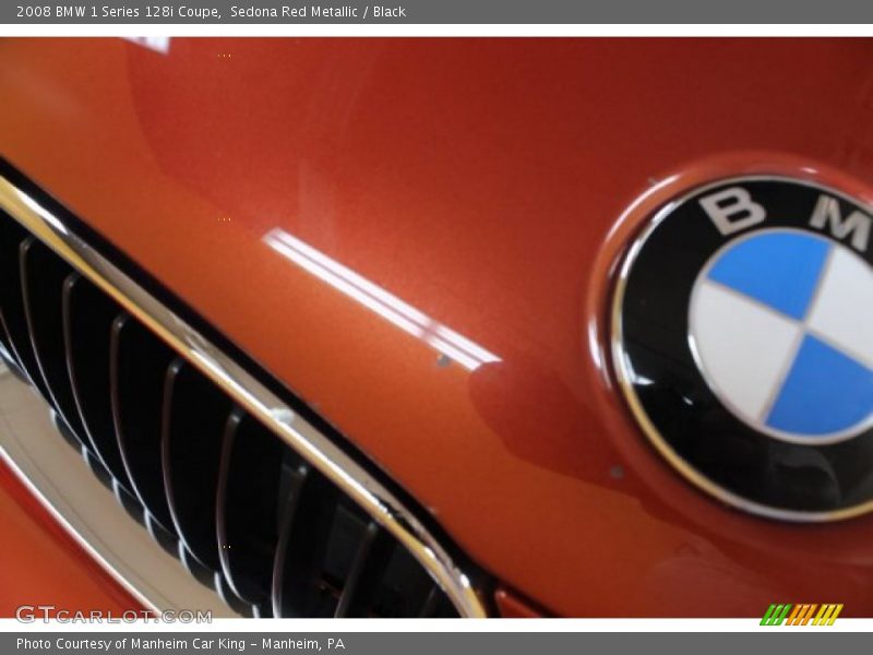 Sedona Red Metallic / Black 2008 BMW 1 Series 128i Coupe