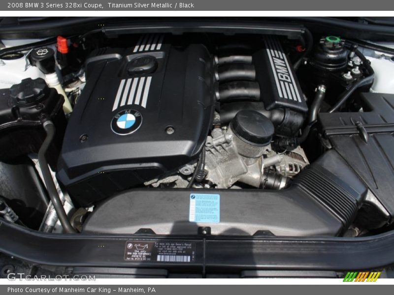 Titanium Silver Metallic / Black 2008 BMW 3 Series 328xi Coupe