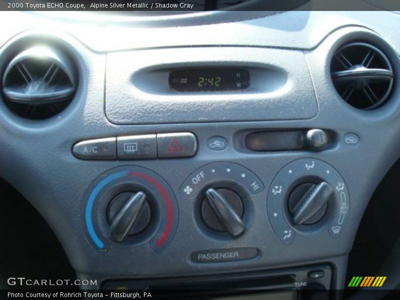 Alpine Silver Metallic / Shadow Gray 2000 Toyota ECHO Coupe