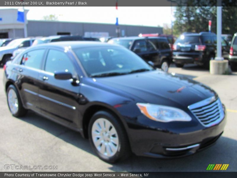 Blackberry Pearl / Black 2011 Chrysler 200 LX